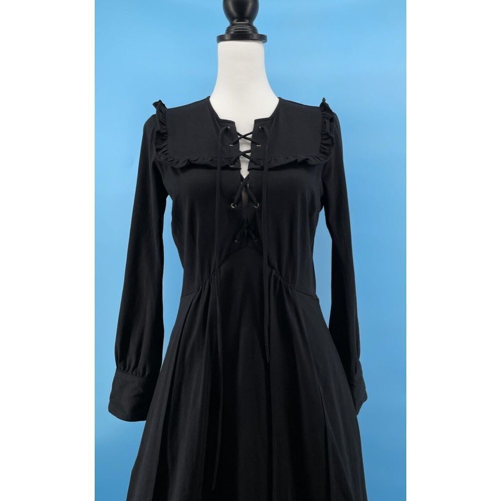 Wayward Fancies eShakti Black Maxi Dress Women 6* Peasant Dark Cottagecore Goth‎